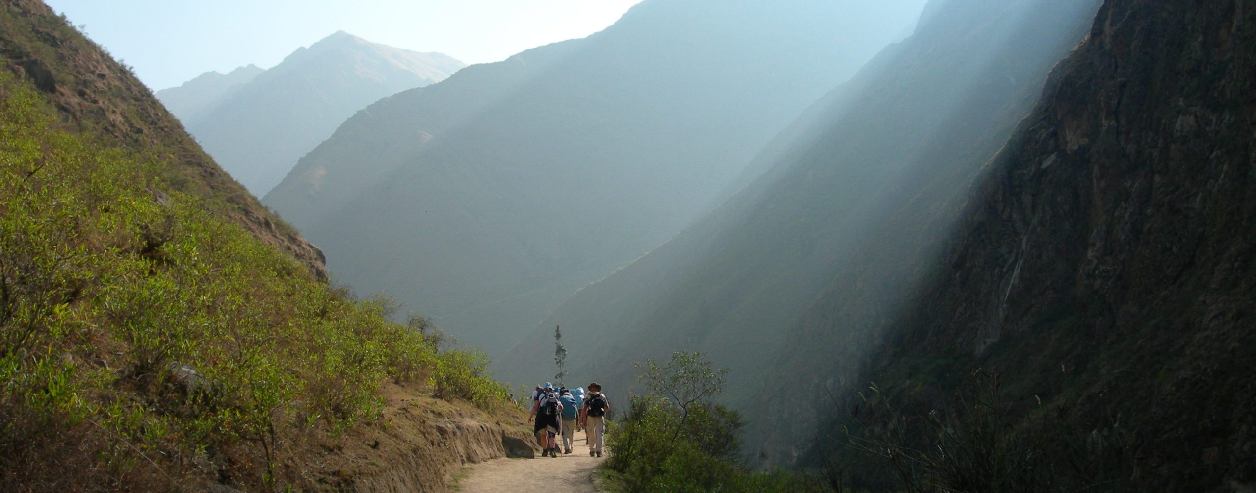 Group trekking Inca Trail