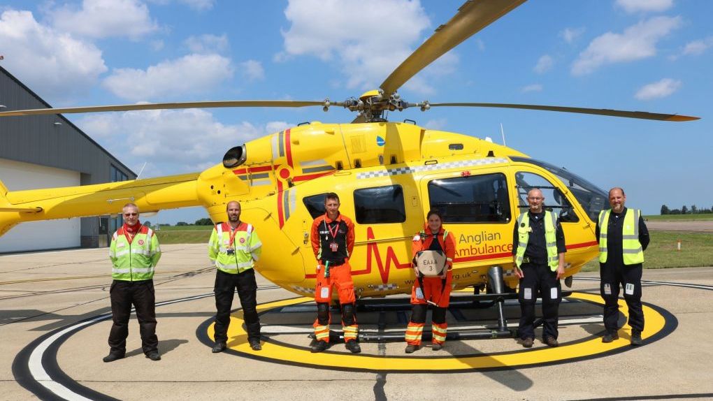 Norfolk Blood Bikers with EAAA crew